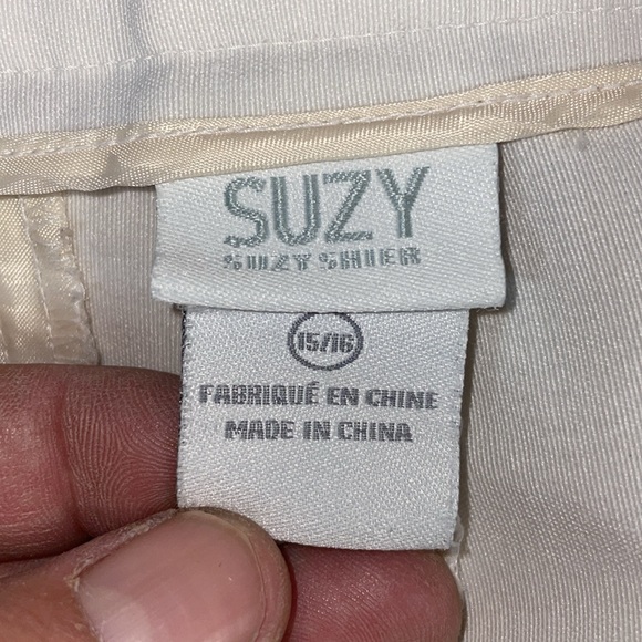 Suzy Sheri wide leg white capri cropped pants size 14/16 plus size - Picture 6 of 6